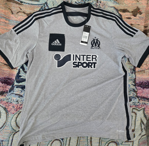 XL NWT Adidas Olympique de Marseille Jersey Shirt Maillot Ligue 1 France Read