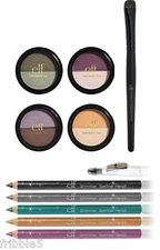 e.l.f. Essential 5 Piece Duo Eye Shadow w/ Shimmer Eyeliner Pencil SET