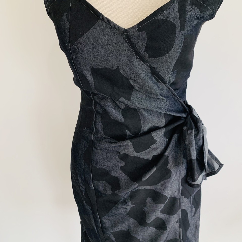 Black Friday By Dangerfield Women’s Faux Wrap Black Dress Size 8