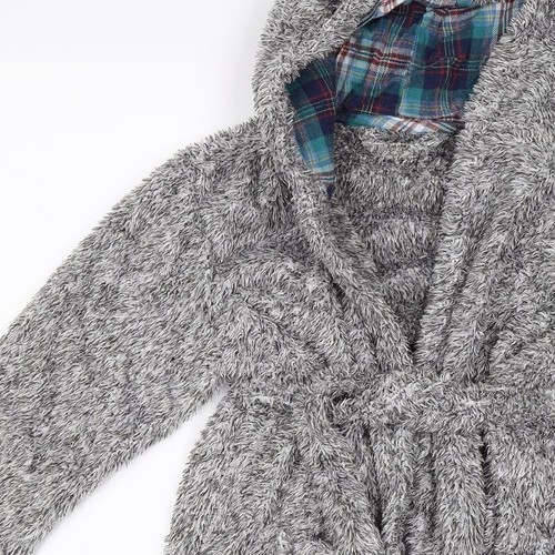 George Boys Grey Solid Polyester Blend Robe Size 7-8 Years - Picture 8 of 12