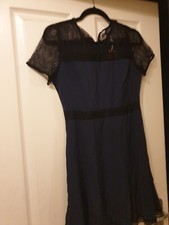 Jack Wills Dress Lace & Crepe Navy 10 BNWT RRP 90 Freepost