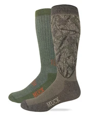Muck Boot Mens Merino Wool Blend Camo Tall Boot Socks 2 Pair Pack
