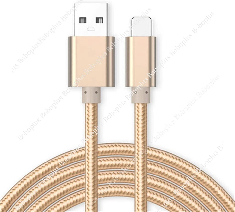 Paquete de 1/3 cables de carga rápida USB de 10 pies de largo para iPhone 14 13 12 11 8 6 Plus XR cable Foto 2 de 4