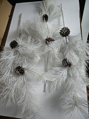 Artificial Long Needle White Pine/ Pinecone Branch Bundle 6