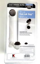 KEENEY Foot Lok Stop Tub Drain Kit, Oil Rubbed Bronze Finish K630PVCVB - NEW