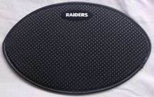 RAIDERS MOUSE PAD football rubber NEW black gray 11 x 7 techno mesh