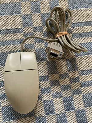 "Vintage" Logitech Mechanical, 2 Button Serial Mouse M-M34 Beige | eBay