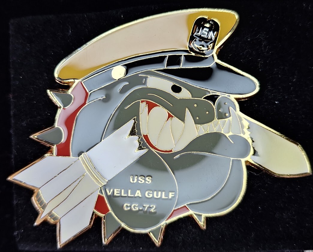 USS Vella Gulf CG-72 Chief Petty Officer Large Bulldog Navy Challenge Coin
