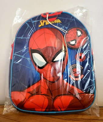 Kinderrucksack/Kindergartenrucksack 3D Tasche Marvel Spiderman blau 32cm NEU&OVP
