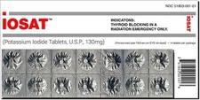 Anti Radiation  Iosat Potassium Iodide Tablets, 130mg - 14 Tablets- Adults