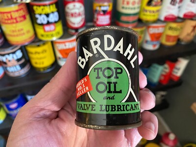 VINTAGE~ FULL NOS~BARDAHL TOP OIL AND VALVE LUBRICANT .35 CENT PRICER~ NICE CAN!
