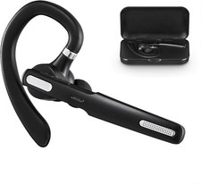 New Trucker Wireless Mic Black Bluetooth Noise Cancelling Headset Earpiece New