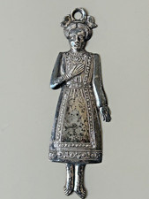 Antik, Ex Voto, VOTIVGABE, Frau/  Bäuerin , 14 cm, Silberblech