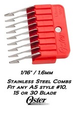 OSTER STAINLESS STEEL 1/16" ATTACHMENT GUIDE Blade COMB Fit A5 Turbo,Golden,A6
