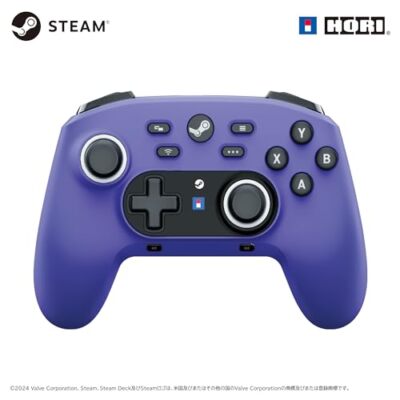 Wireless pad Controller for Steam Luminous Violet HPC-068 Blue / HORI