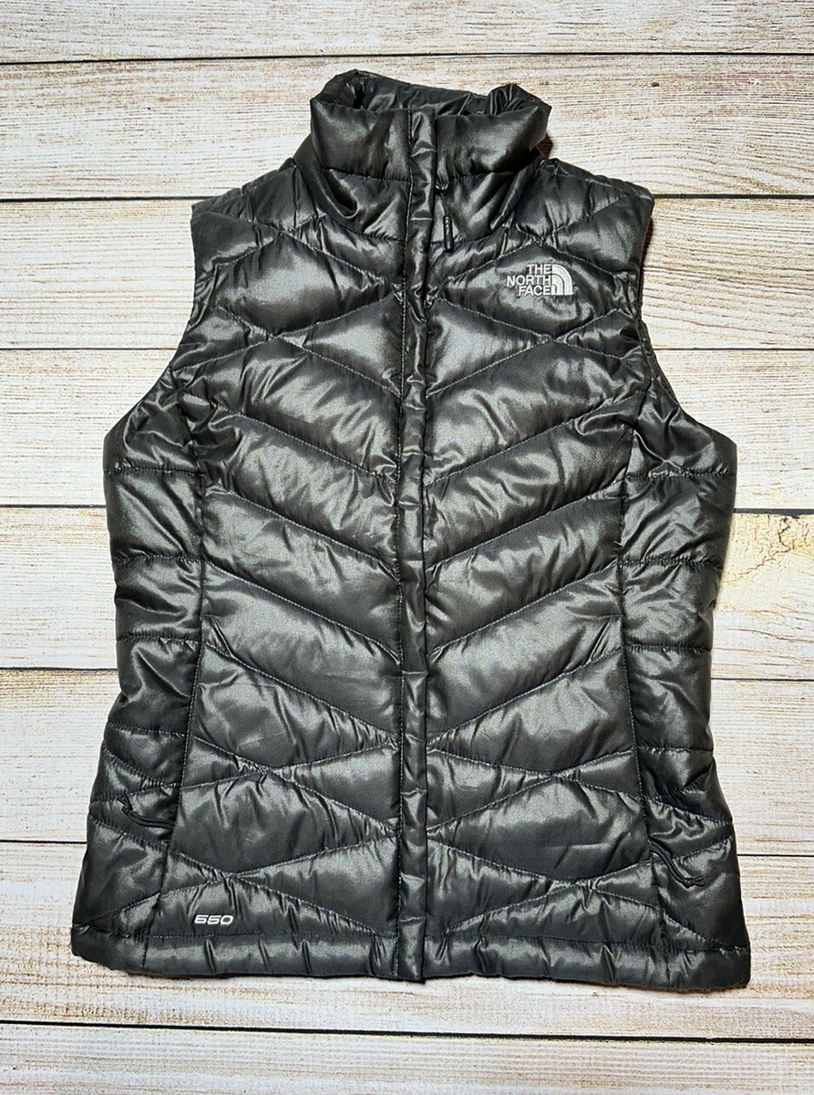 The North Face BLACK 550 Goose Down Insulated Womens Puffer Zip