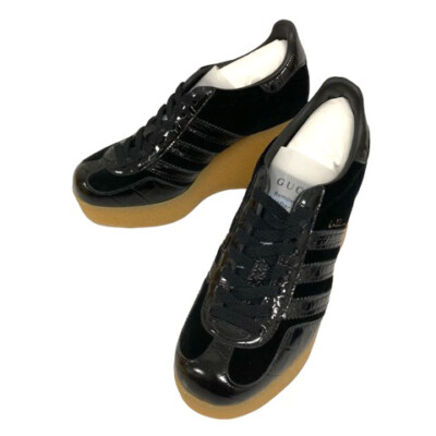 Shose】Unused item GUCCI × adidas 725627 Gazelle Patent Leather