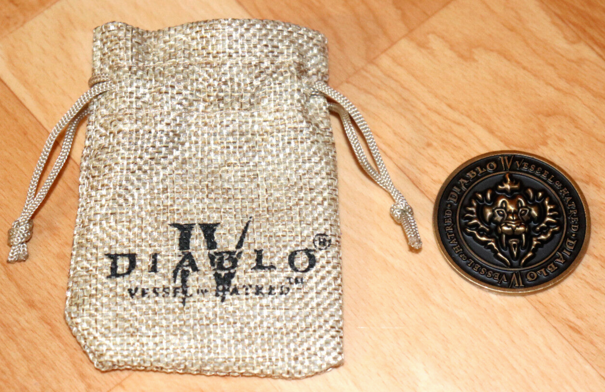 Diablo IV Vessel of Hatred Blizzard Very Rare Collectible Coin
