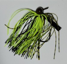 3 Weedless Football Jigs Bass Fishing Lure PB & J, Black Blue, or Chart/G P/Blk