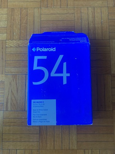 Polaroid 54 4x5 Instant 6 Sheets Film Professional open box black white ISO - Picture 3 of 6