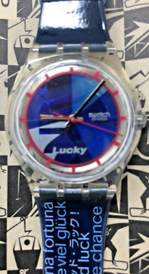 Swatch Special Club Watch 1998  SKZ116C  LUCKY 7  New  Unworn