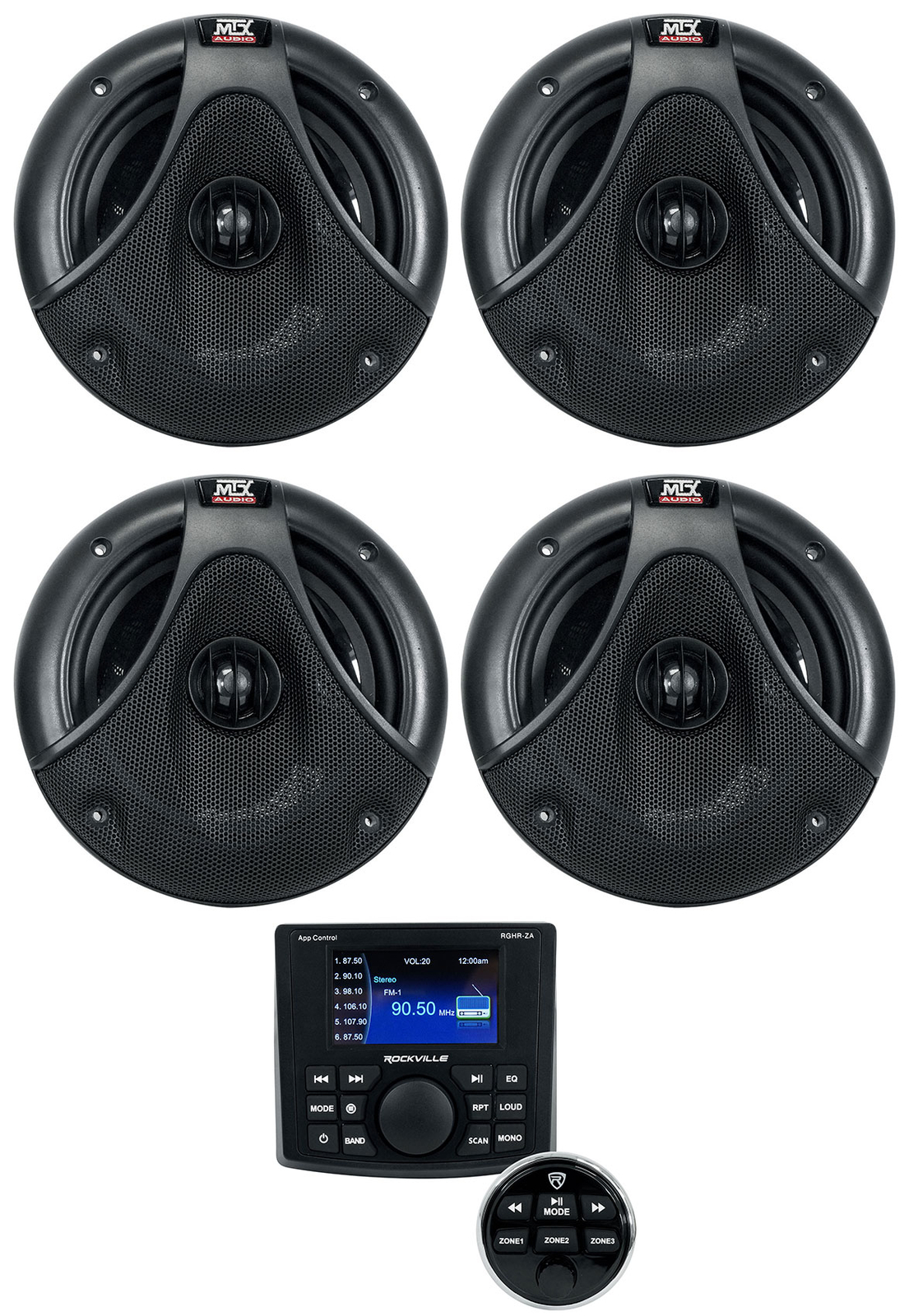 4 Морские колонки MTX TM652WB-B 65 4-зонный Bluetooth-приемник с управлением через приложение 38690₽