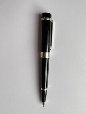CARTIER Twist type authentic ballpoint pen Black Resin and  display picture 1