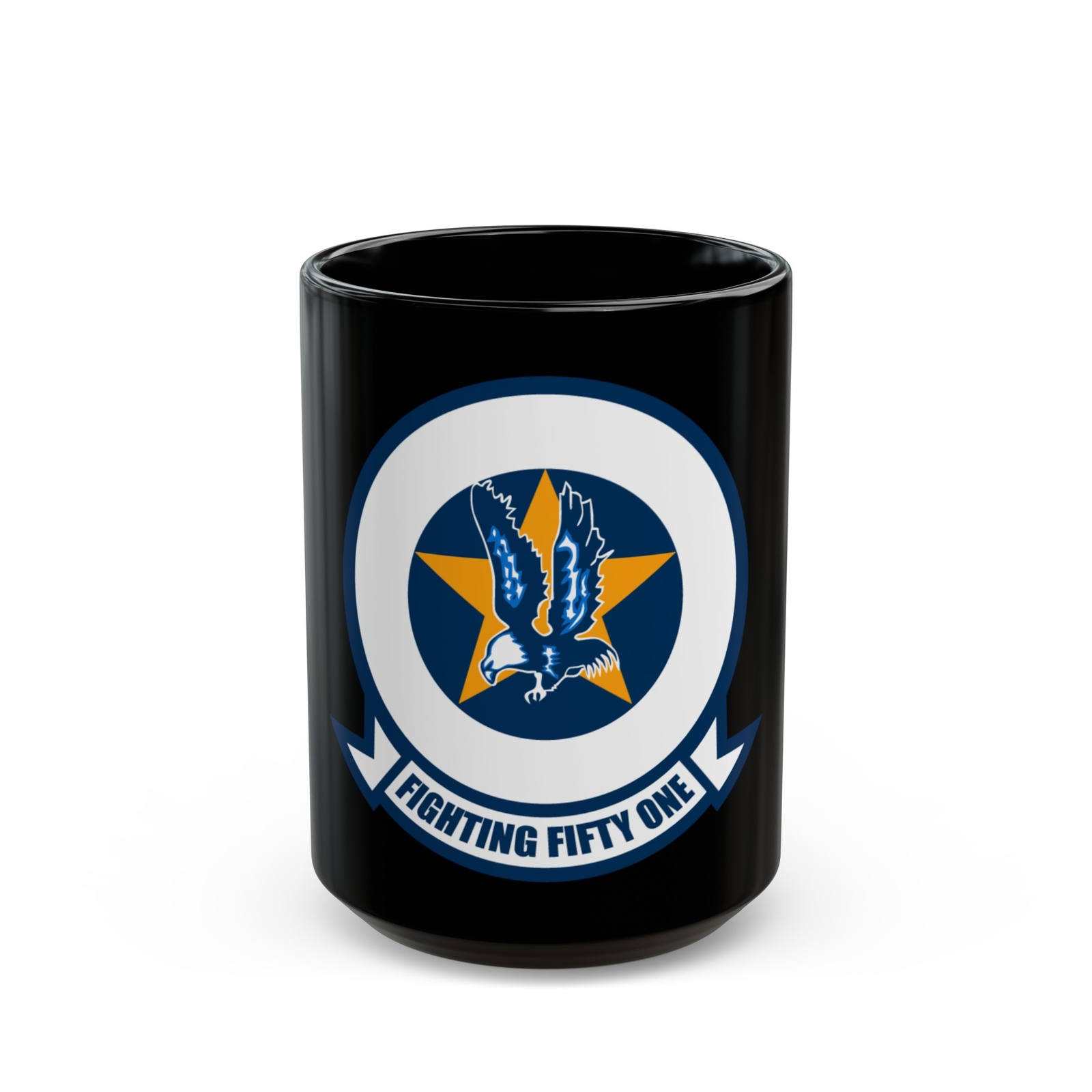 VFA 51 Fighting Fifty One (U.S. Navy) Black Coffee Mug