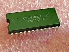Hitachi HM6116P-4 High-Speed CMOS Static RAM IC – DIP-24 NOS