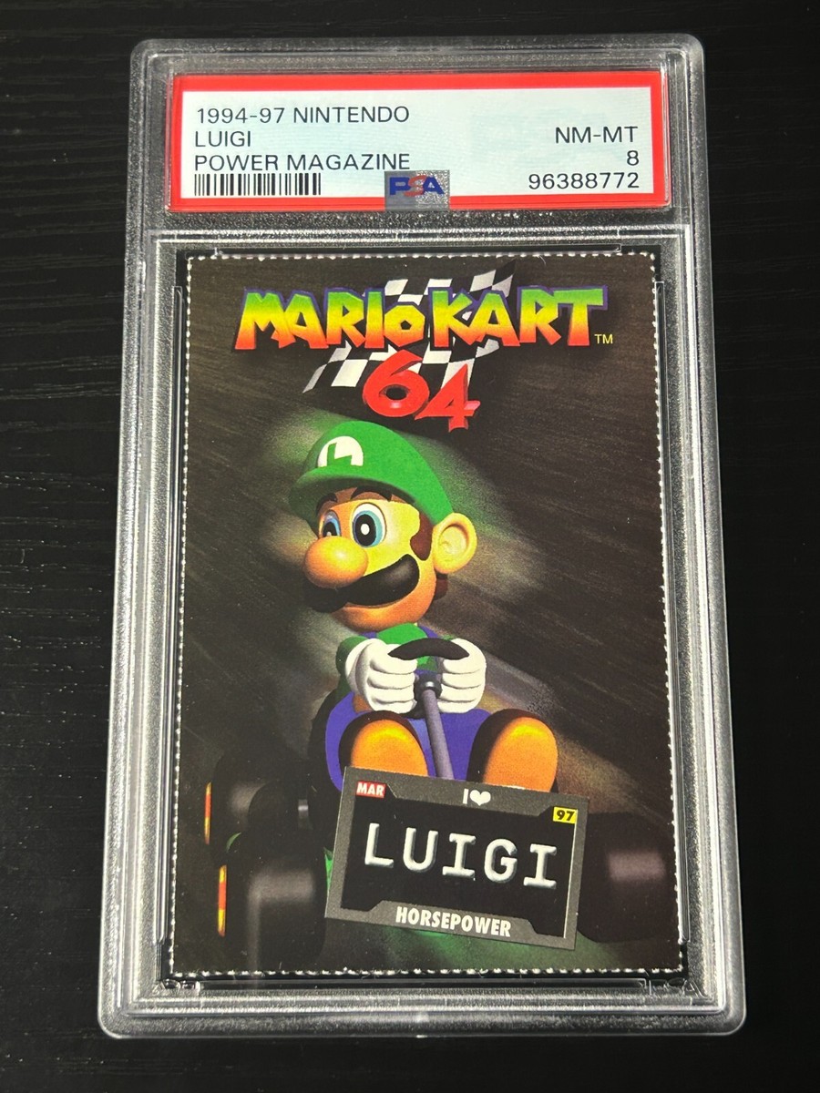 1994-1997 Nintendo Power Mario Kart 64 Luigi Card PSA 8 | eBay