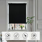 Black Roller Shades 32"x72" Cordless Blackout Window Blinds Waterproof Insulated