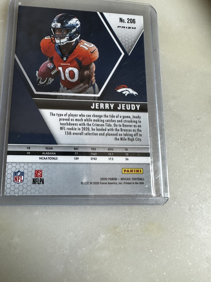 2020 Mosaic Jerry Jeudy Pink Camo Prizm Rookie RC #206 Broncos | eBay