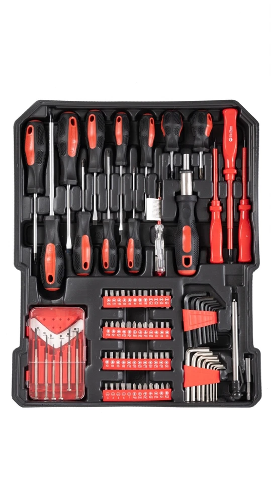 VALIGIA CASSETTA ATTREZZI DA LAVORO KIT UTENSILI 849 PEZZI COMPLETA DI TROLLEY - Immagine 4 di 4