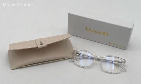 Blue Light Glasses Fashion Round Frame Transparent Eyewear Anti UV Computer-image