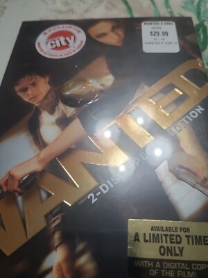 Wanted 2-Disc Special Edition DVD 2008  Jolie - Brand New - Sealed W/ Keychain