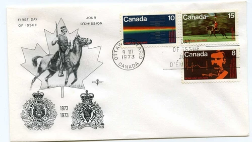 Canada 612-14 Royal Canadian Mounted Police,on one RoseCraft FDC