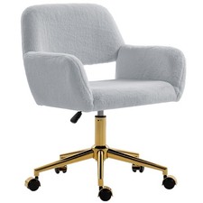 HOMCOM Swivel Office Vanity Chair Adjustable Height, Refurbished