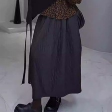 Japanese women's street style high-waisted skirt loose autumn winter