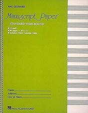 Standard Wirebound Manuscript Paper Green Cover  Paperback 