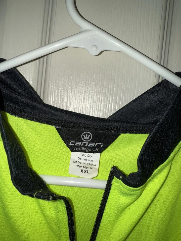 男式 Xxl Canari Windstopper 黄色黑色骑行背心 — 第 3/4 张图片