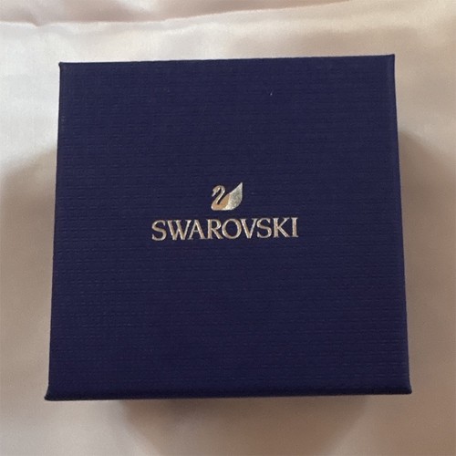 Swarovski Blue Lined Square Jewelry Gift Box, Logo, Paper/Cardboard, 1 Piece