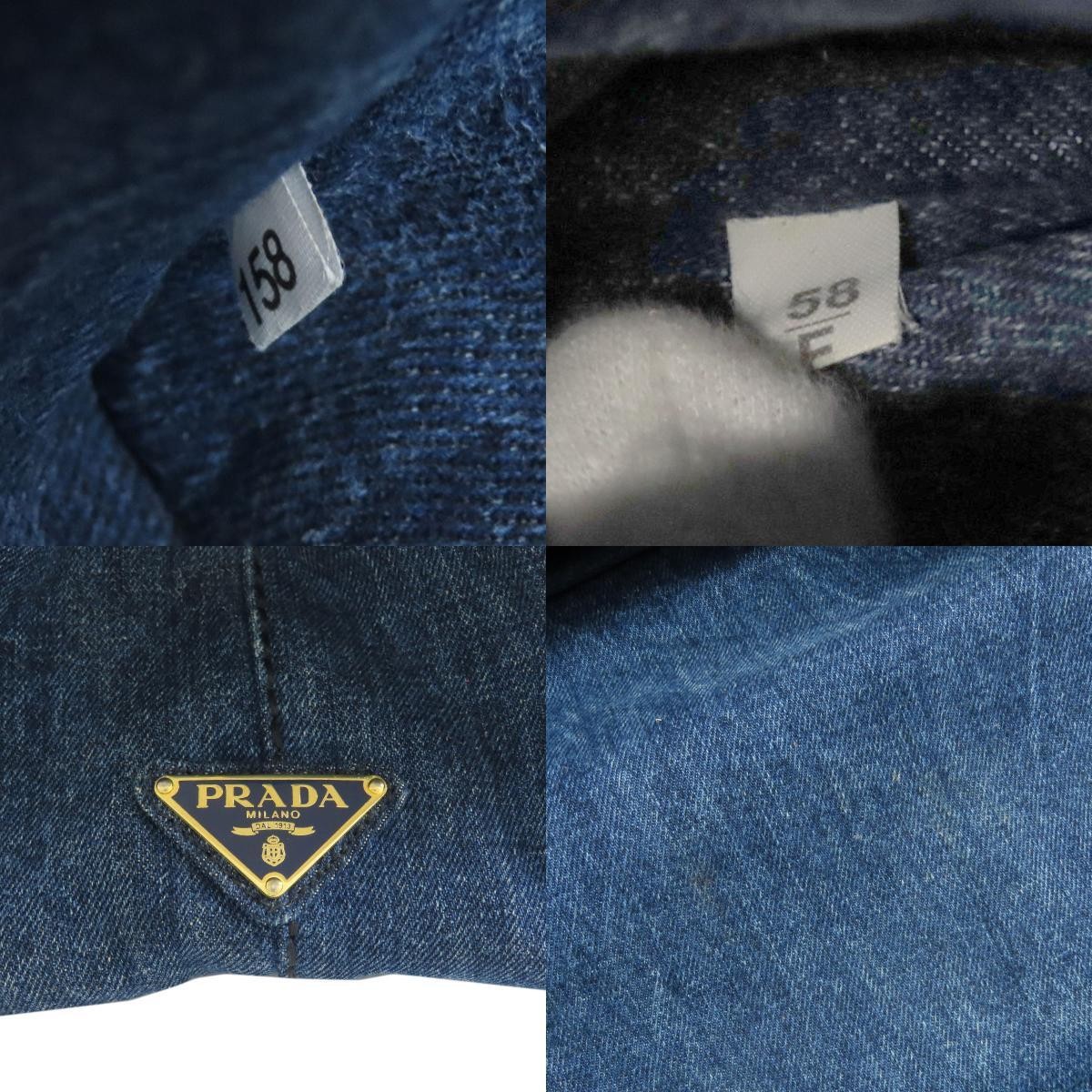 PRADA B1877B CANAPA Tote Bag Denim Ladies Used from japan thumbnail 7