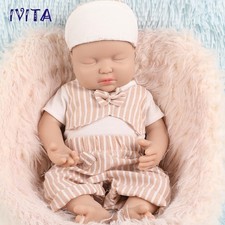IVITA 15'' Eyes Closed Silicone Newborn Baby Boy Sleeping Silicone Reborn Doll