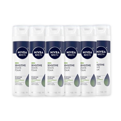 Sensitive Shave Foam with E and Chamomile and Witch Hazel Extracts, Alcohol F...