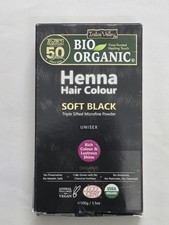Couleur de cheveux Indus Valley Soft Noir Bio Bio Henné 100 g sans produit ch...