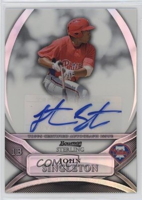 2010 Bowman Sterling Prospects Refractor 110/199 Jon Singleton John Auto sh7