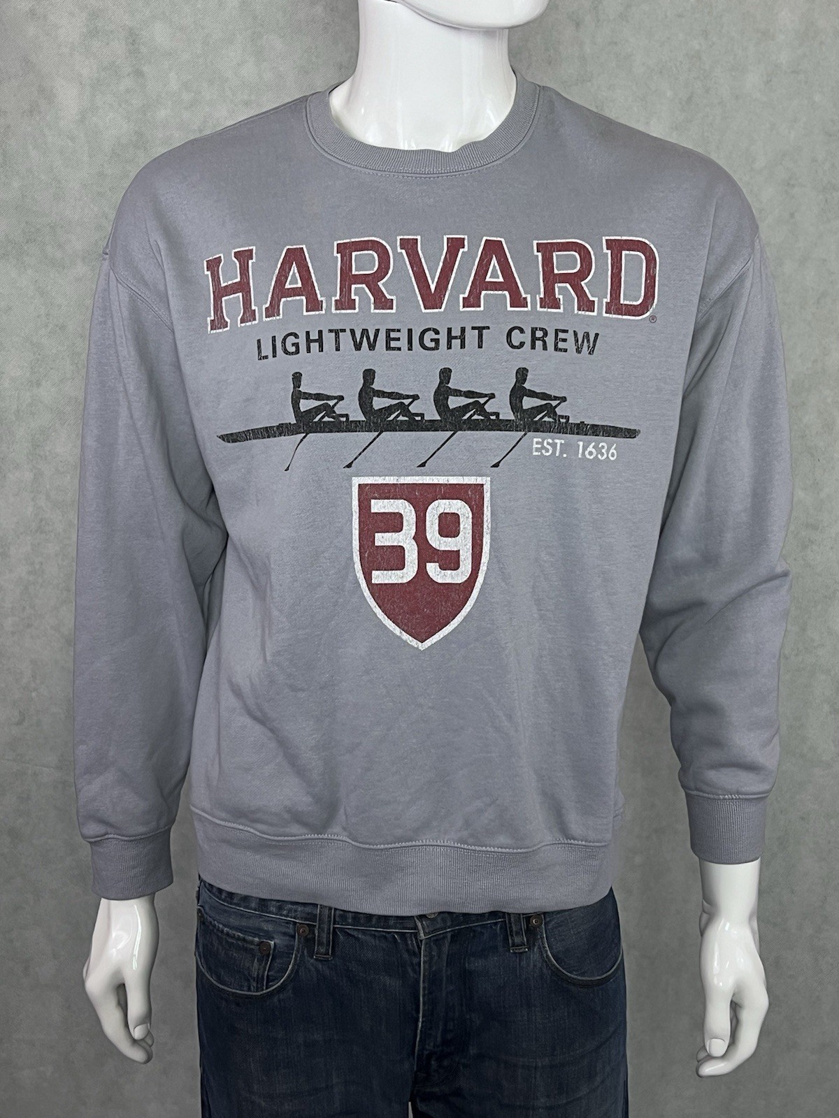 FILA Felpa in pile Harvard University Crew Rowing Team Champs PICCOLA grigia