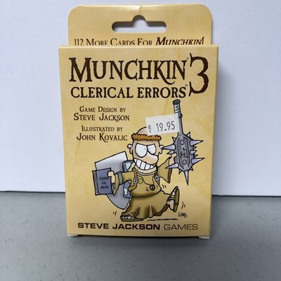 Munchkin 3: Clerical Errors Card Game Expansion Steve Jackson Games SJG 1416