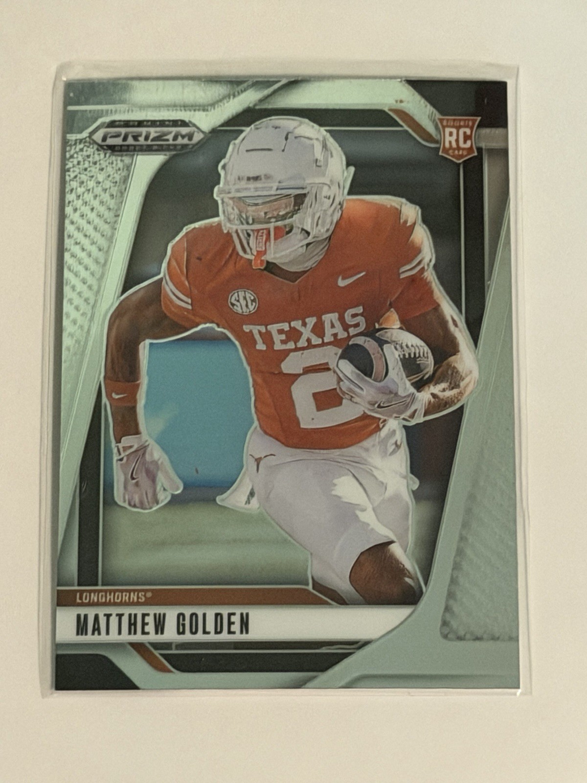 2025 Panini Prizm Draft Picks Matthew Golden Silver Prizm RC #130 Texas