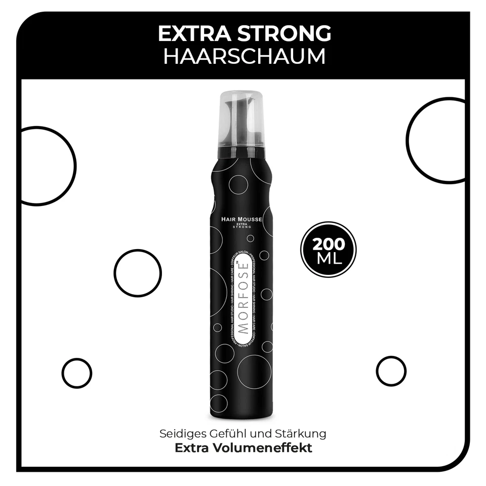 Morfose Extra Strong Mousse Hair Spray 200ml - Haarschaum starker Halt &Volumen - Bild 2 von 4